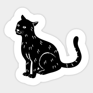 Cool black cat. Sticker
